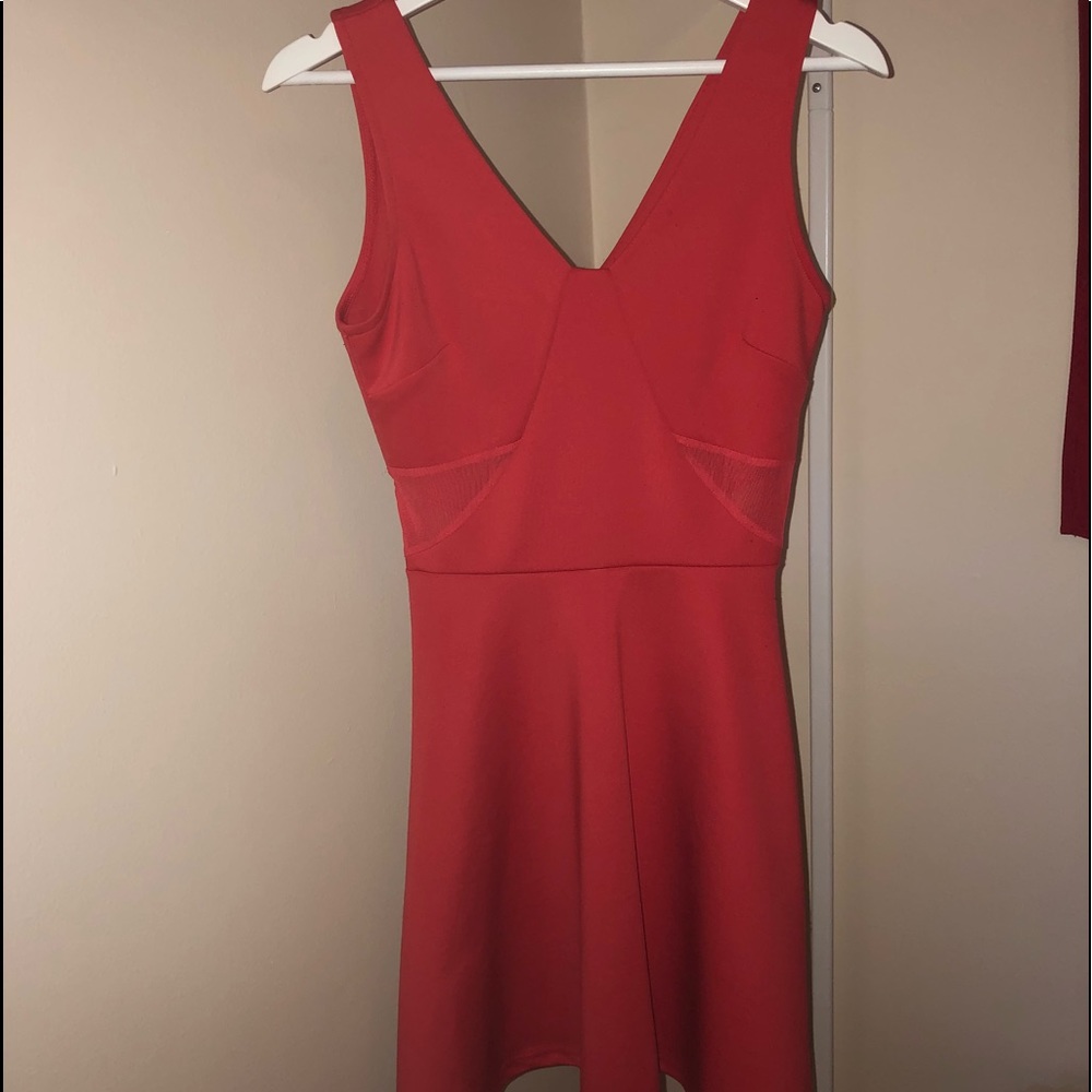 Salmon Polyester Dress